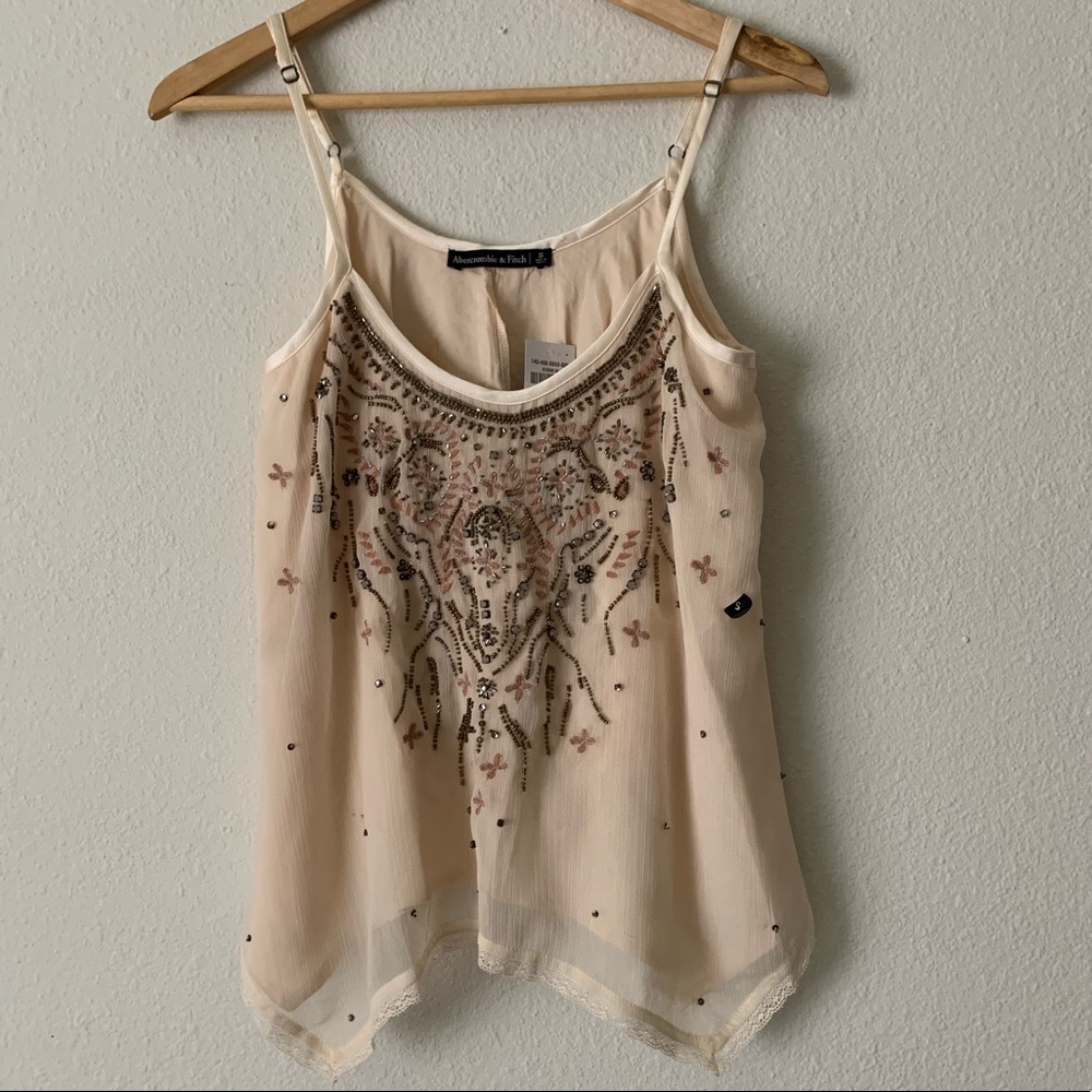 A&F beaded cami blouse